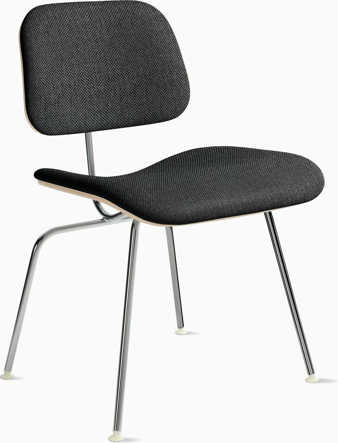Eames Molded Plywood Dining Chair Metal Base (DCM), Upholstered