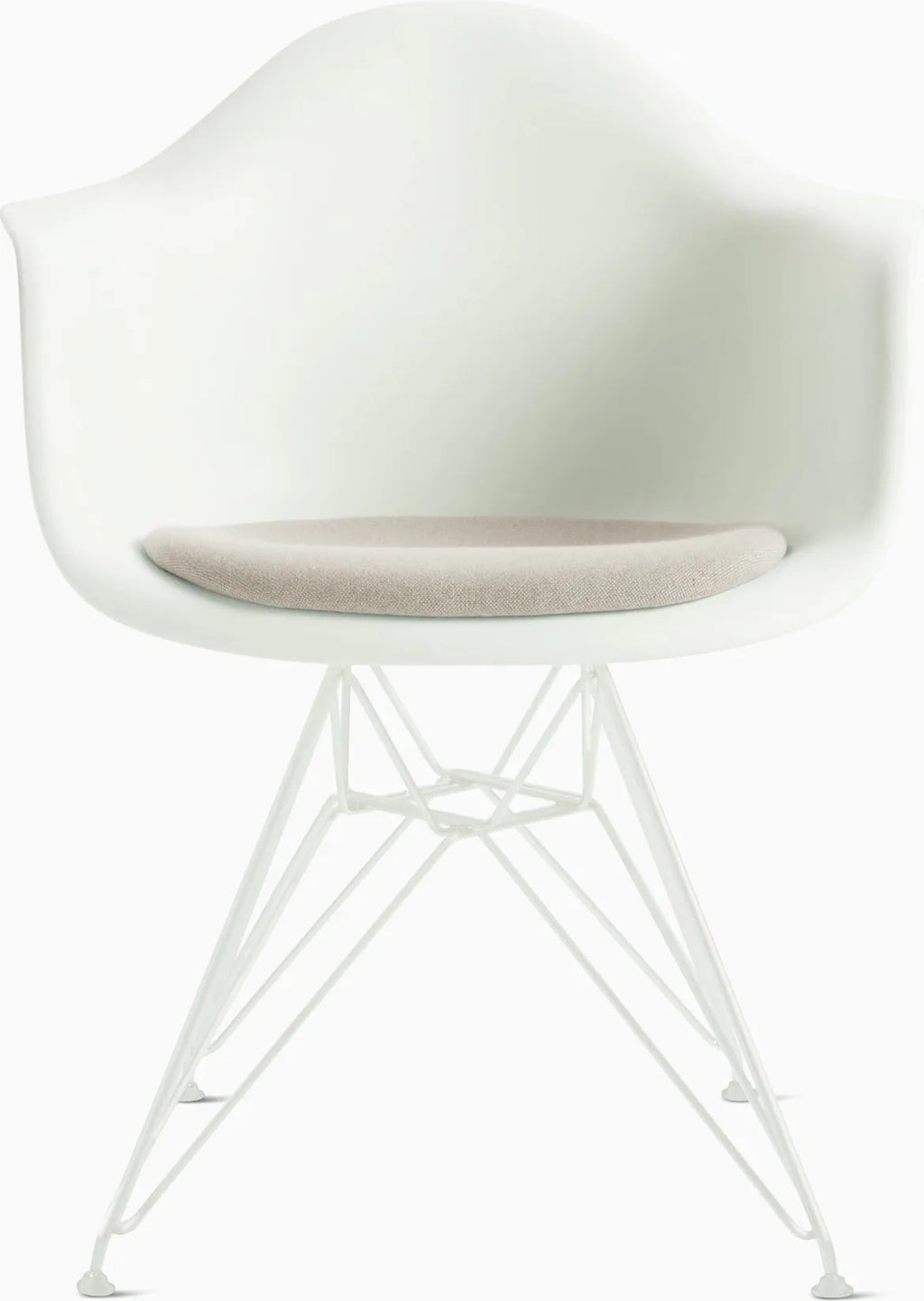 Eames Molded Plastic Armchair with Seat Pad