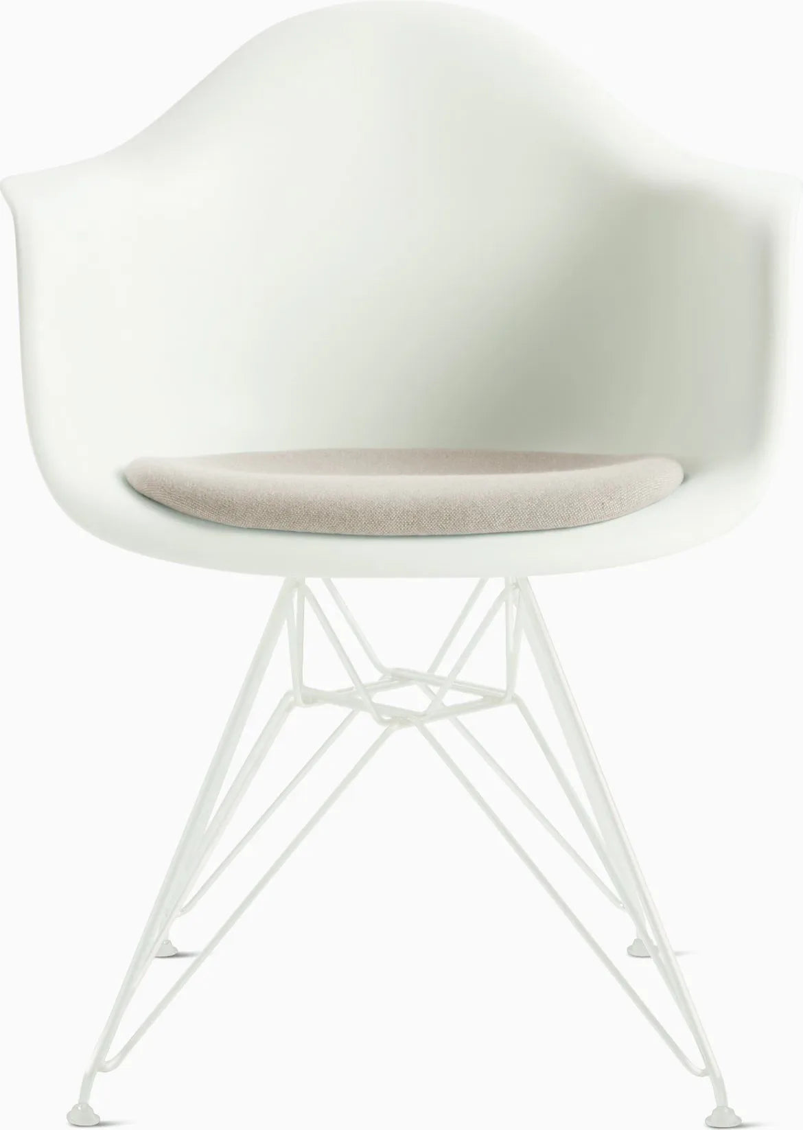 Eames Molded Plastic Armchair with Seat Pad
