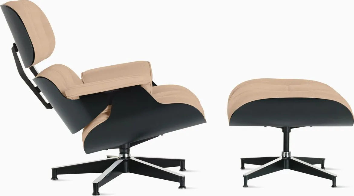 Eames Lounge Chair and Ottoman, Vegan Leather
