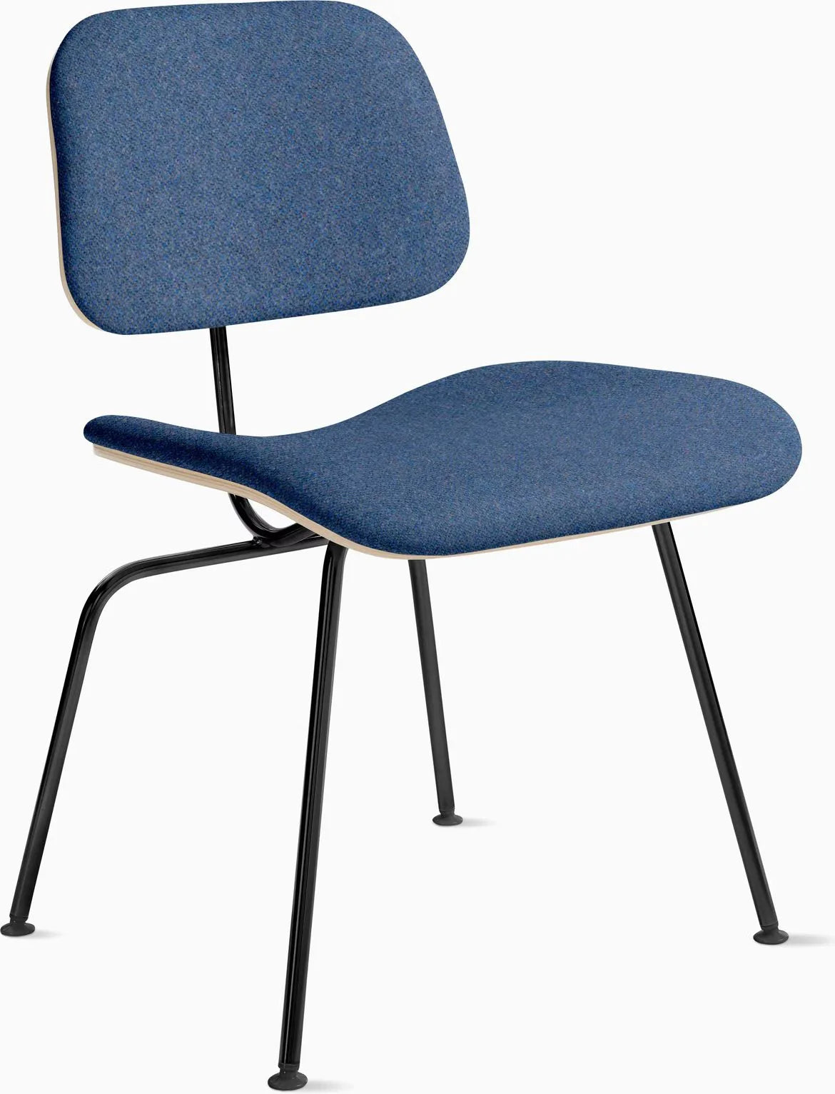 Eames Molded Plywood Dining Chair Metal Base (DCM), Upholstered