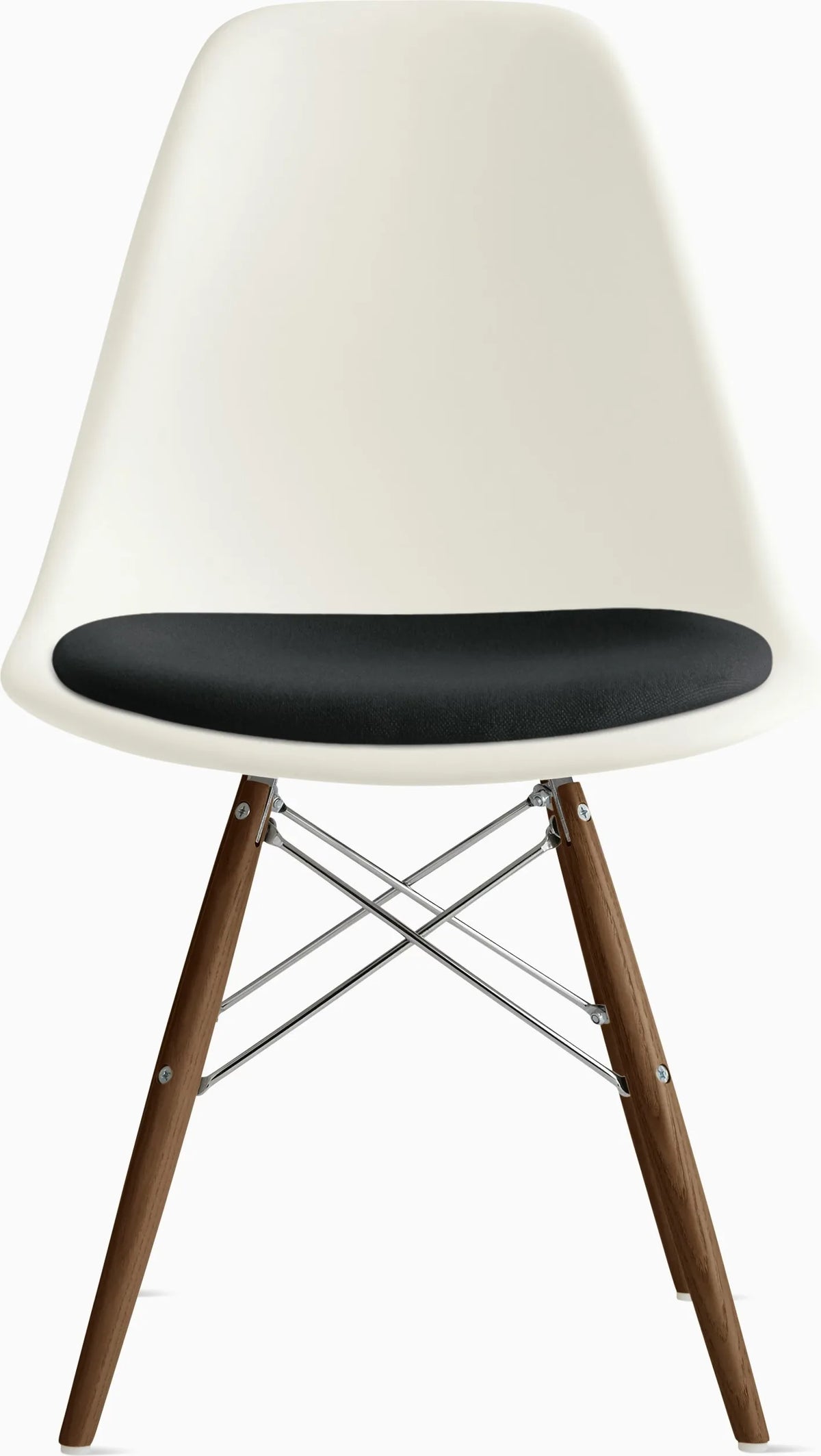 Eames Molded Plastic Side Chair with Seat Pad