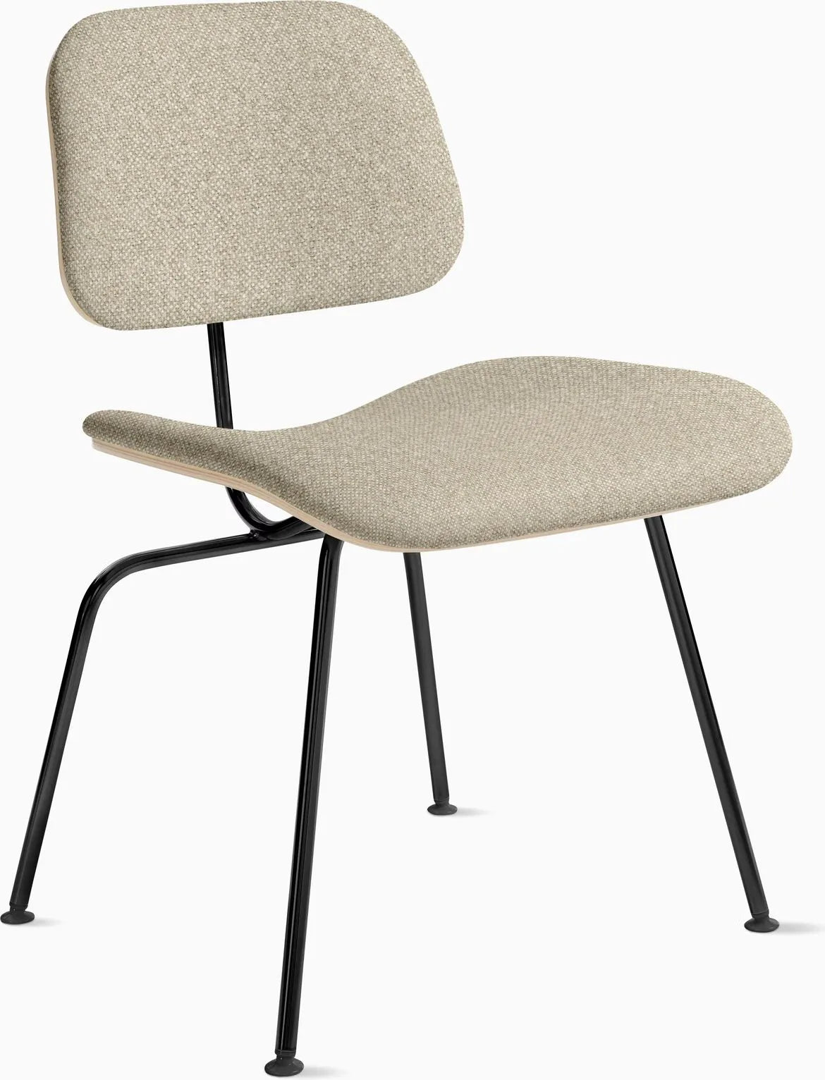 Eames Molded Plywood Dining Chair Metal Base (DCM), Upholstered
