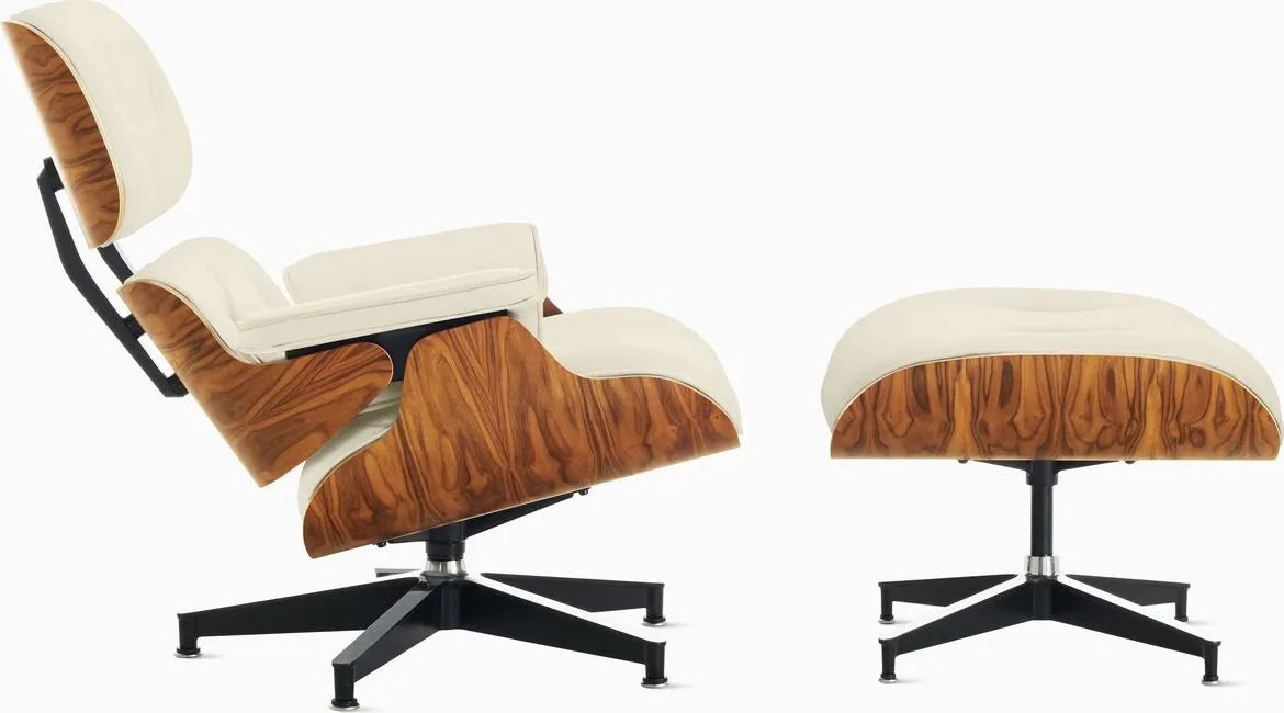 Eames Lounge Chair and Ottoman, Vegan Leather