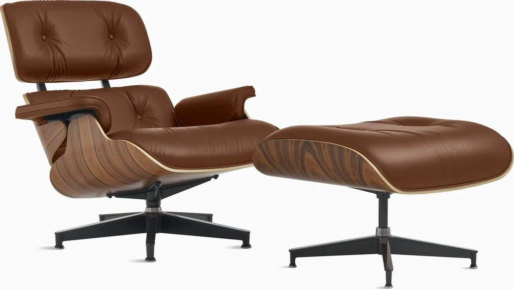 Eames Lounge Chair and Ottoman, Vegan Leather