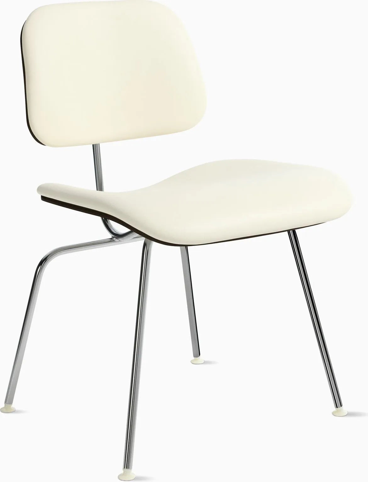 Eames Molded Plywood Dining Chair Metal Base (DCM), Upholstered
