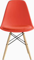 Eames Molded Plastic Side Chair with Seat Pad