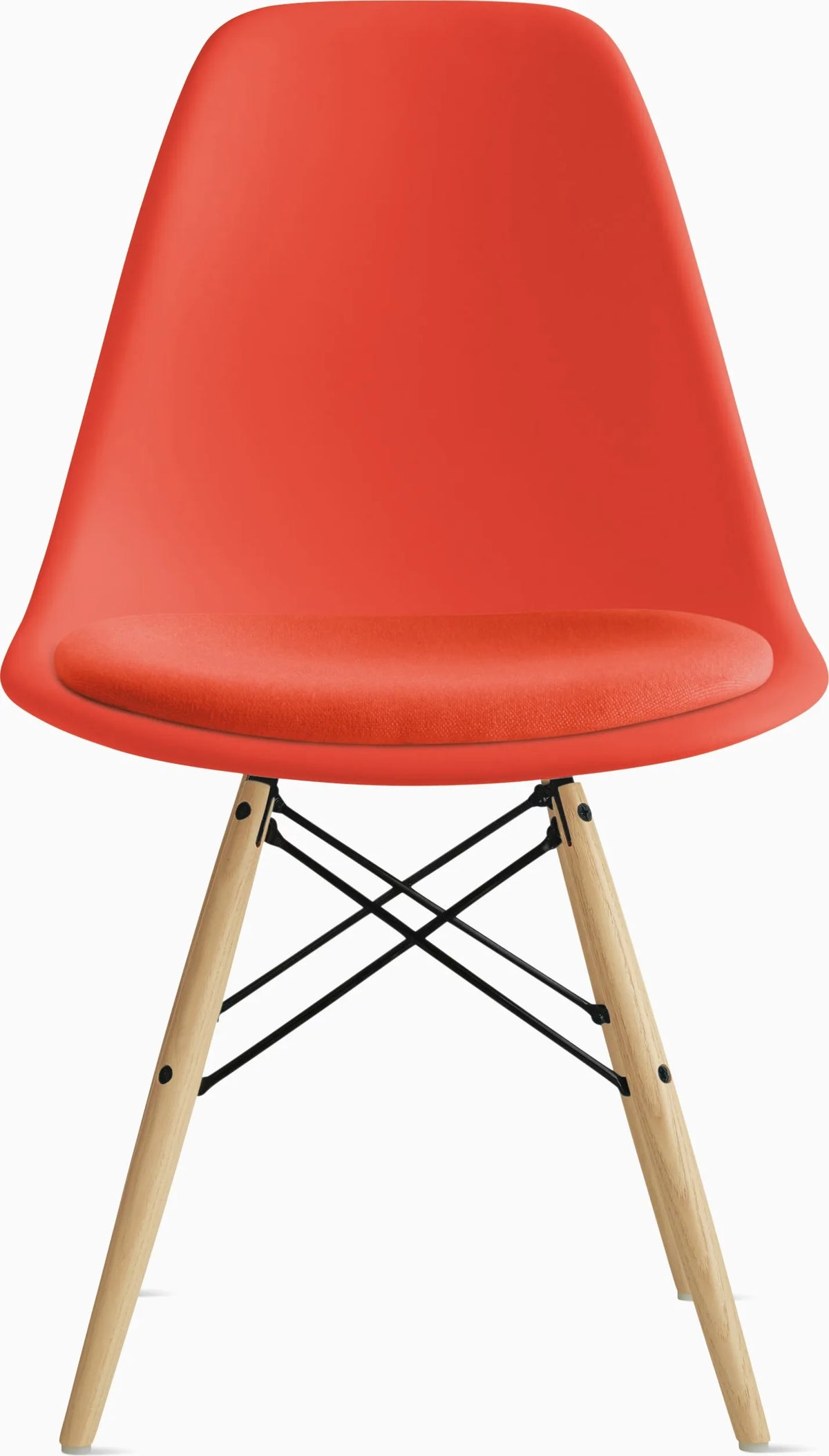 Eames Molded Plastic Side Chair with Seat Pad