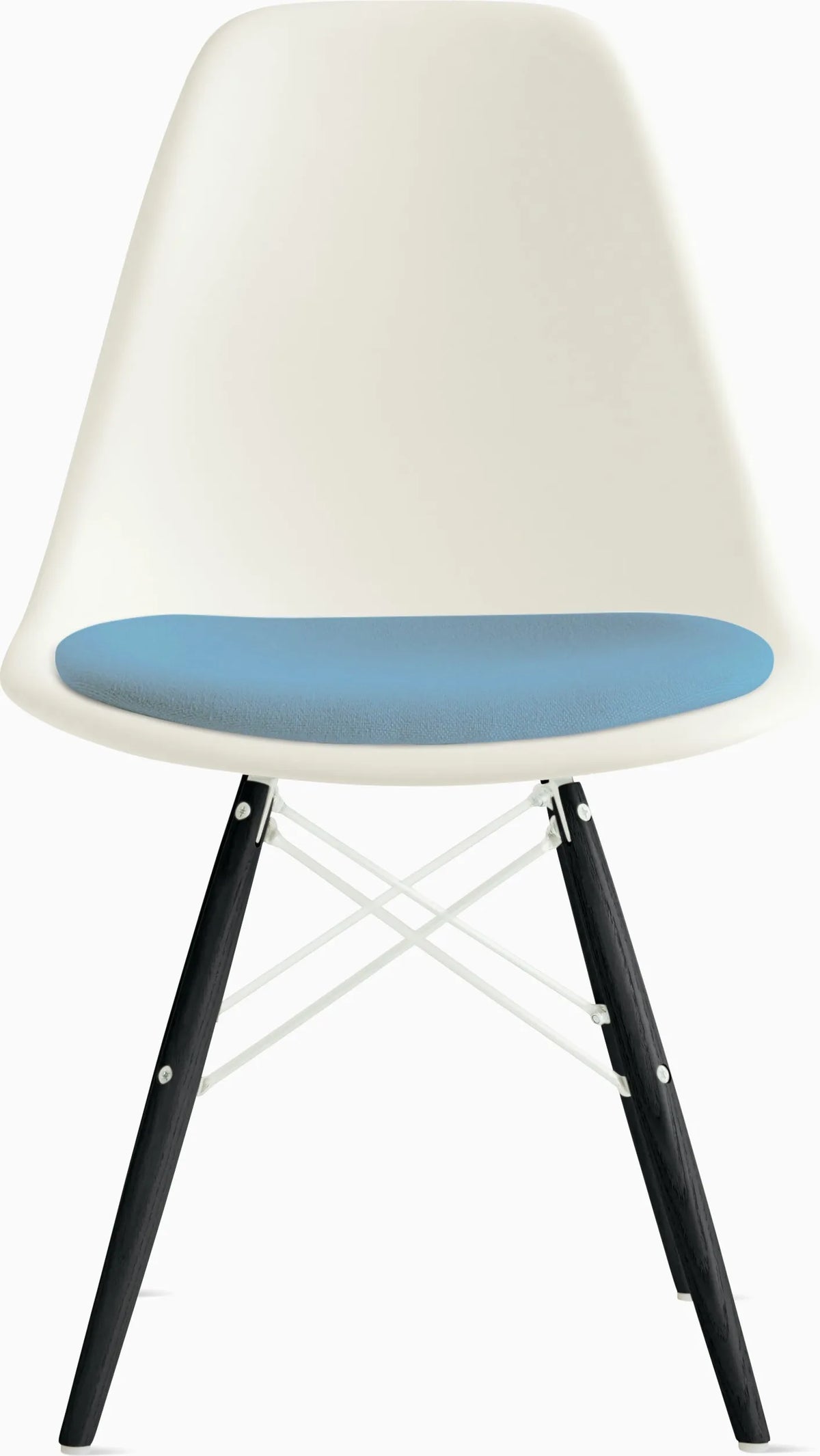 Eames Molded Plastic Side Chair with Seat Pad