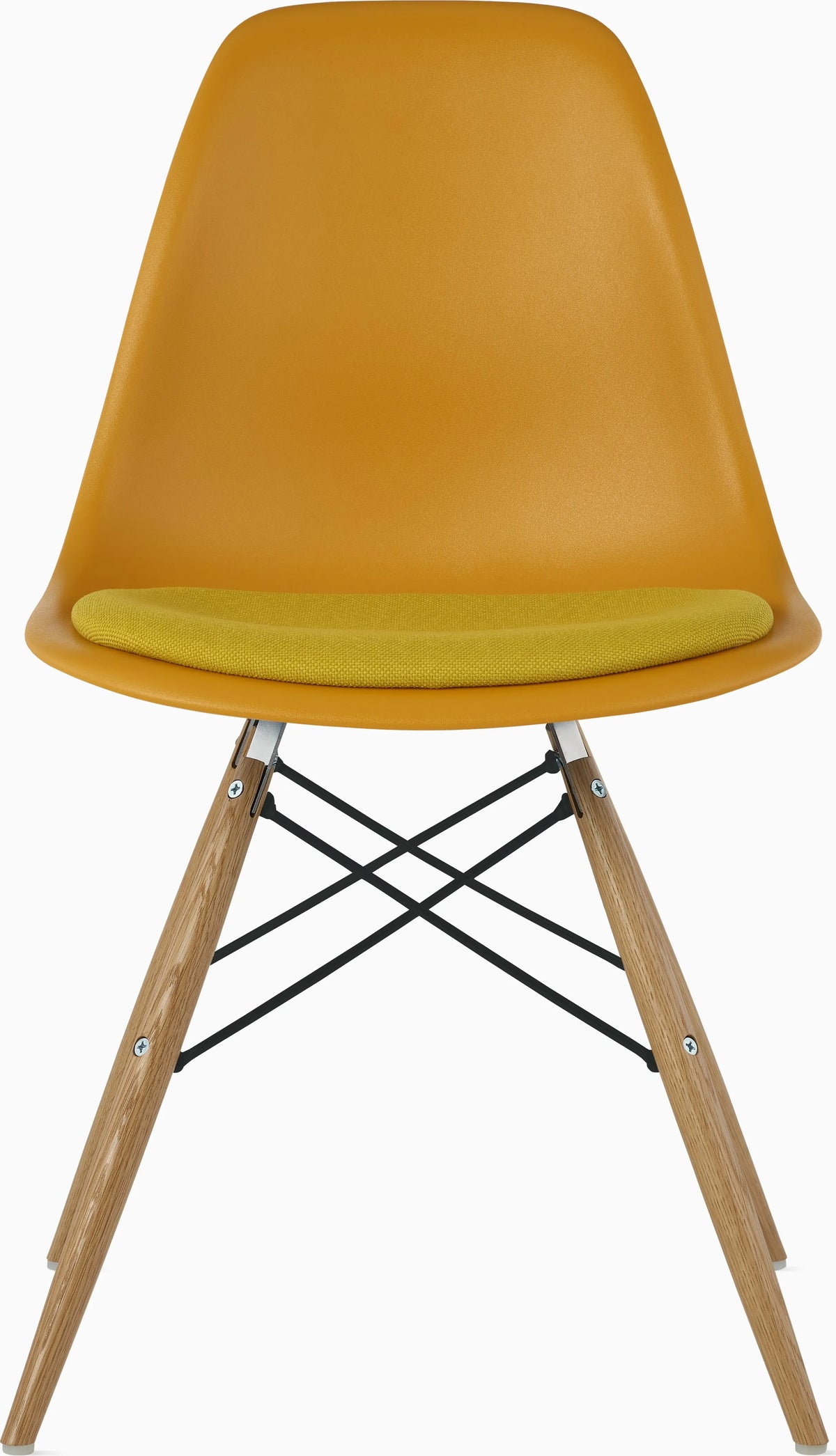 Eames Molded Plastic Side Chair with Seat Pad