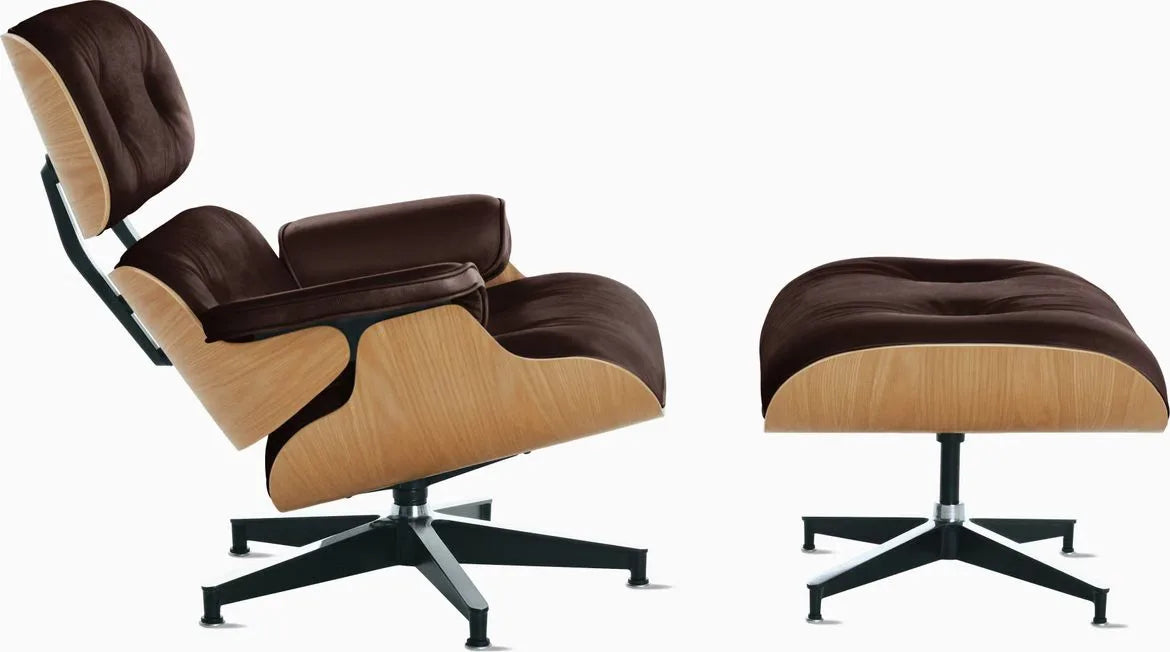 Eames Lounge Chair and Ottoman, Vegan Leather