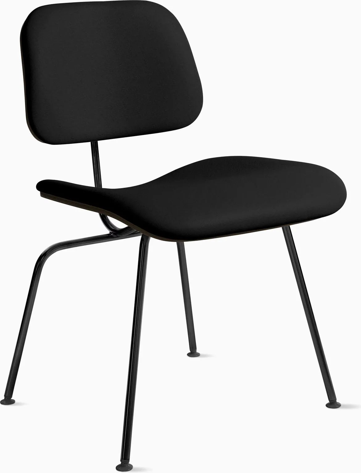Eames Molded Plywood Dining Chair Metal Base (DCM), Upholstered