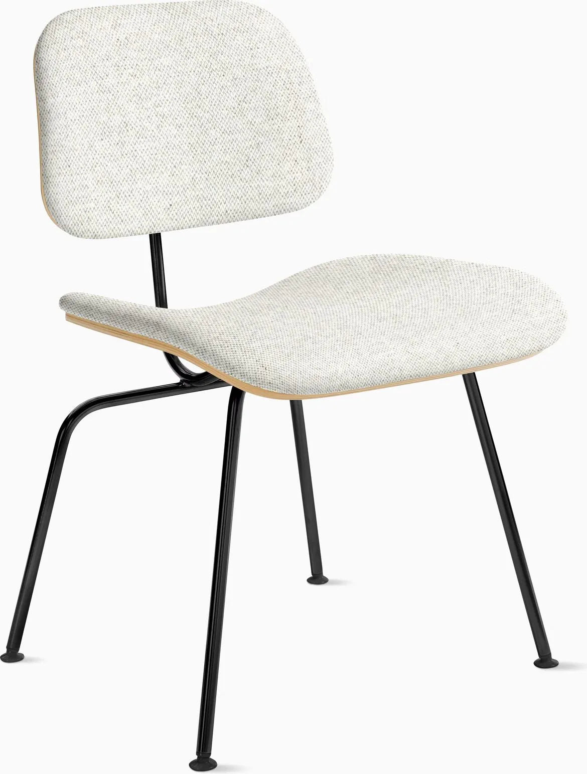 Eames Molded Plywood Dining Chair Metal Base (DCM), Upholstered