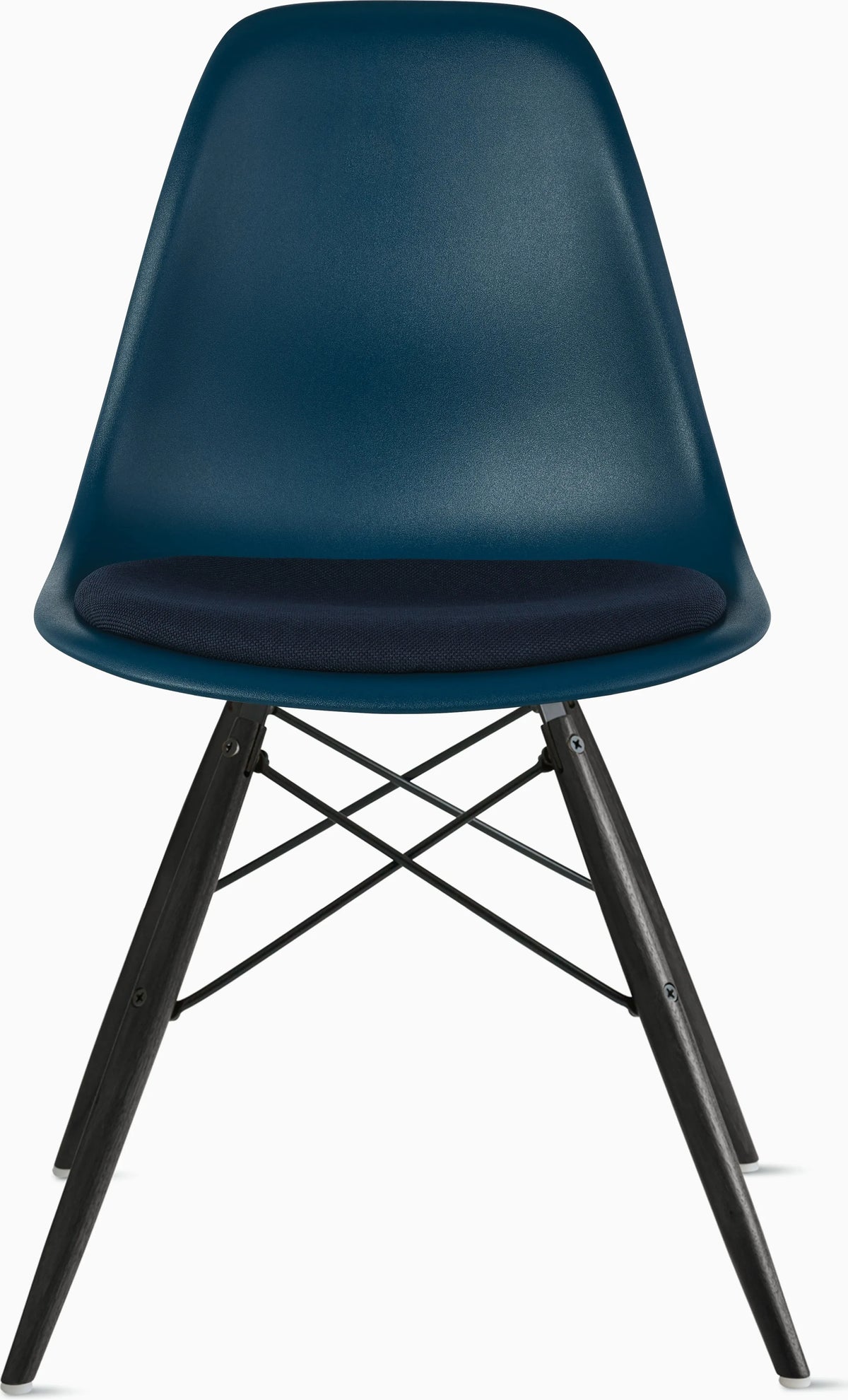 Eames Molded Plastic Side Chair with Seat Pad