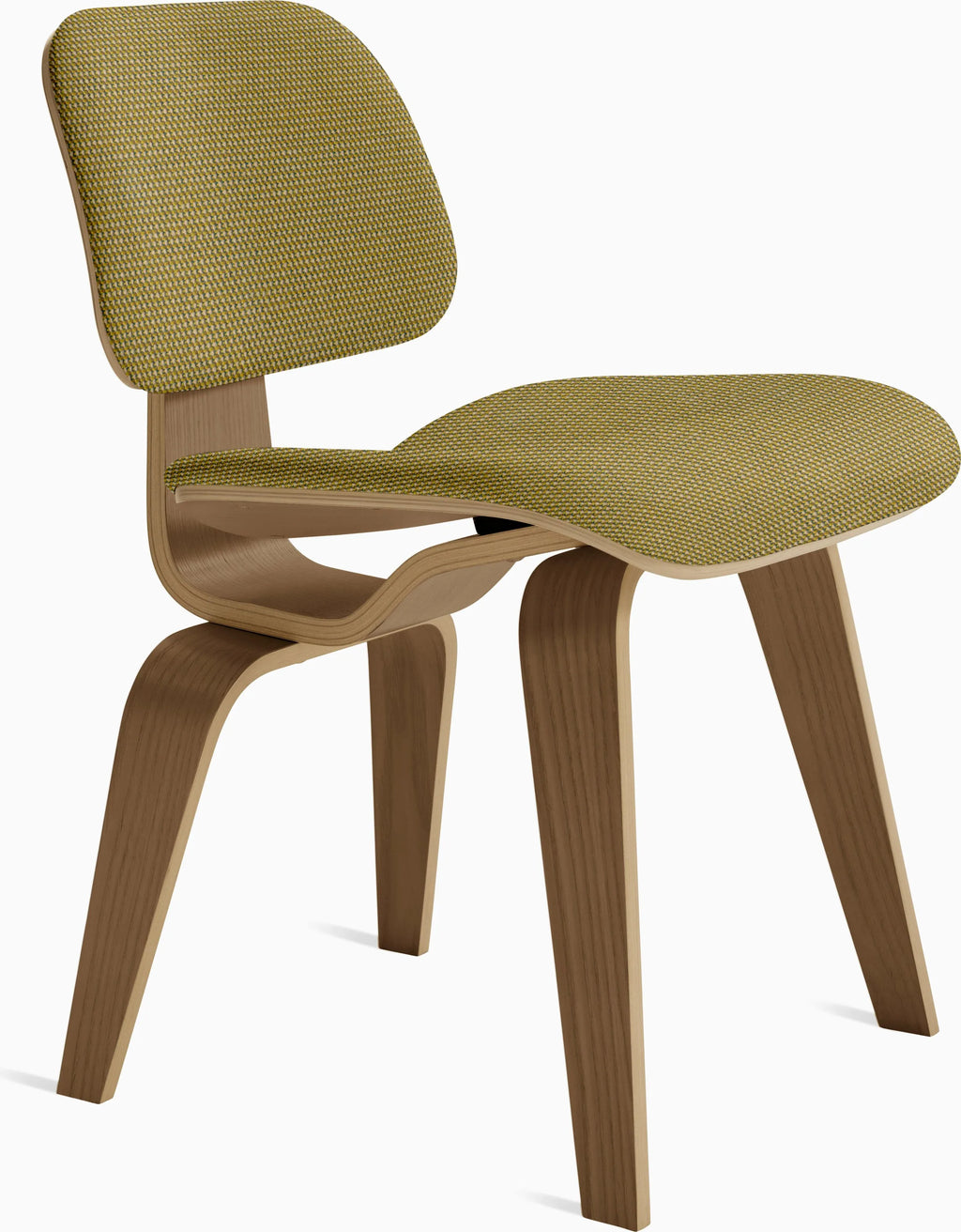 Eames Molded Plywood Dining Chair Wood Base (DCW), Upholstered
