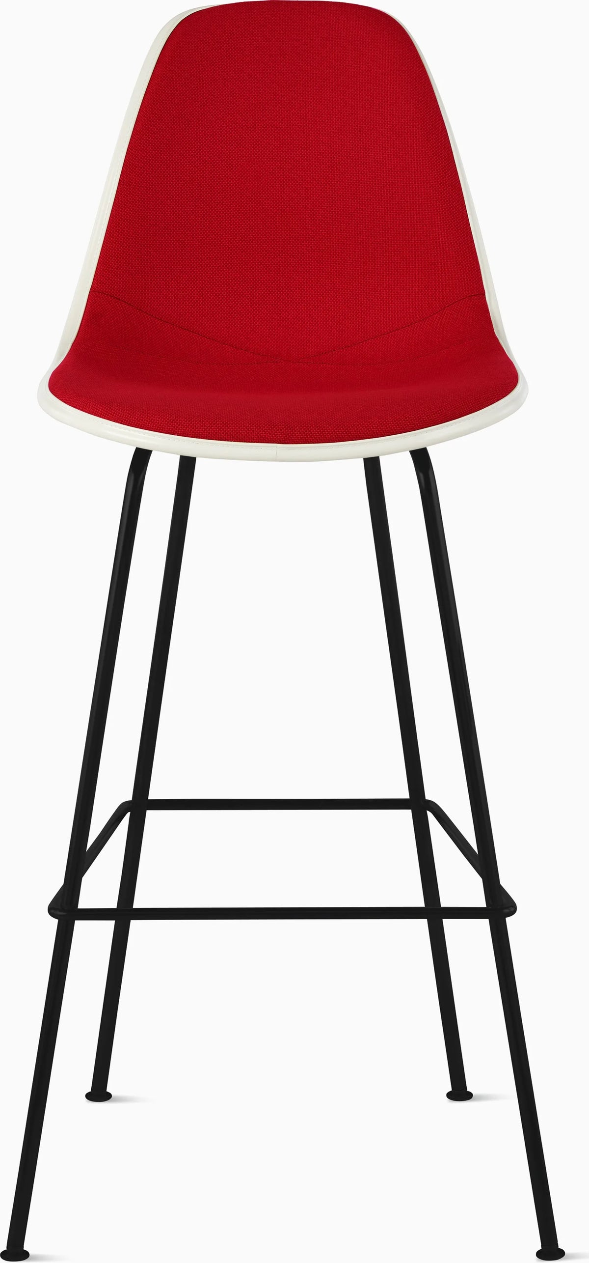 Eames Upholstered Molded Plastic Stool