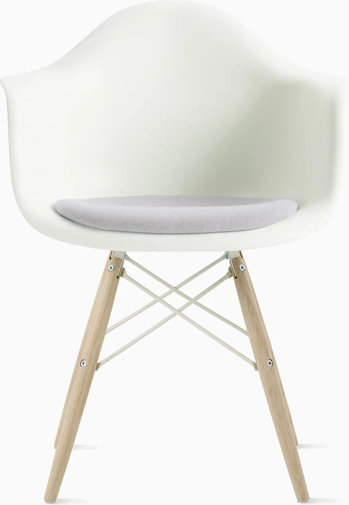 Eames Molded Plastic Armchair with Seat Pad