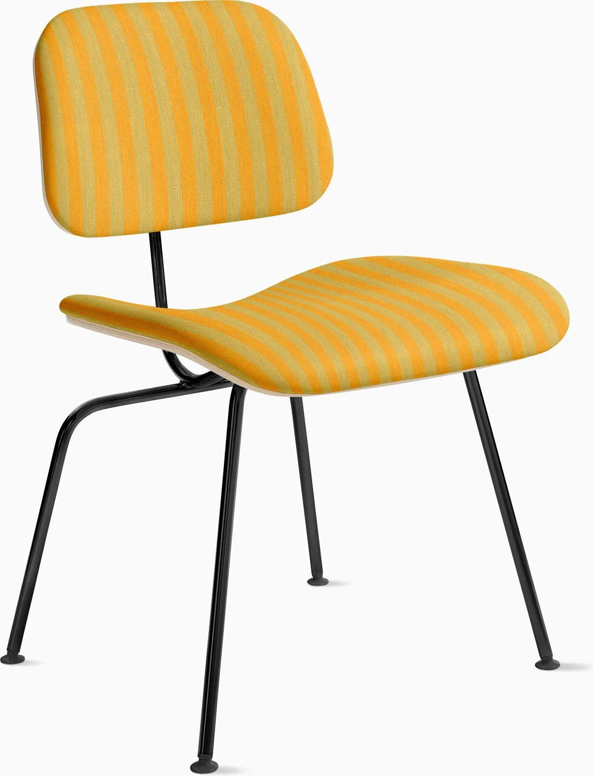 Eames Molded Plywood Dining Chair Metal Base (DCM), Upholstered