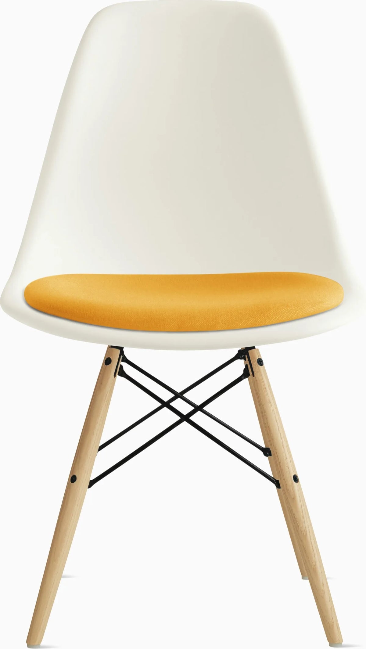 Eames Molded Plastic Side Chair with Seat Pad