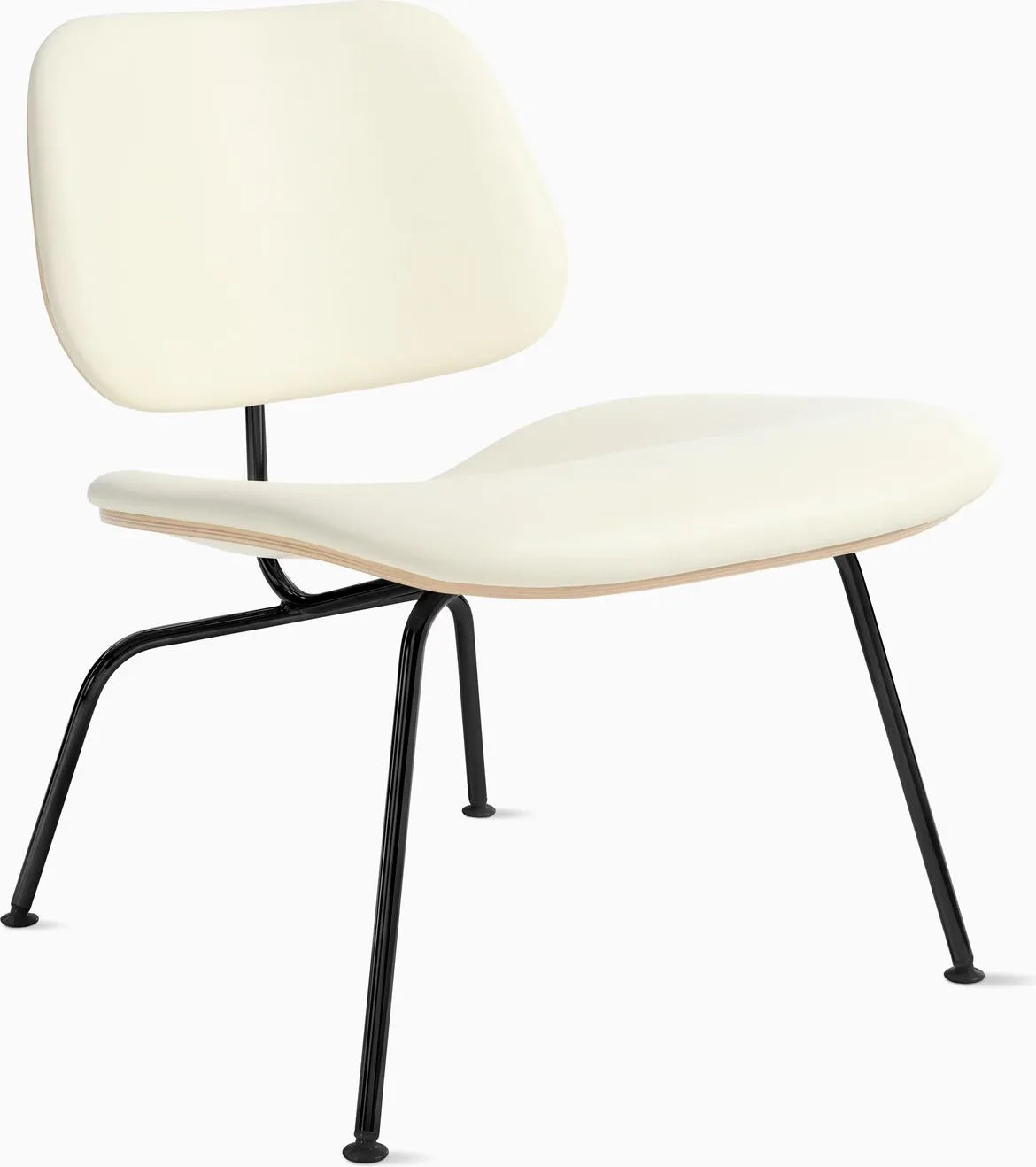 Eames Molded Plywood Lounge Chair Metal Base (LCM), Upholstered