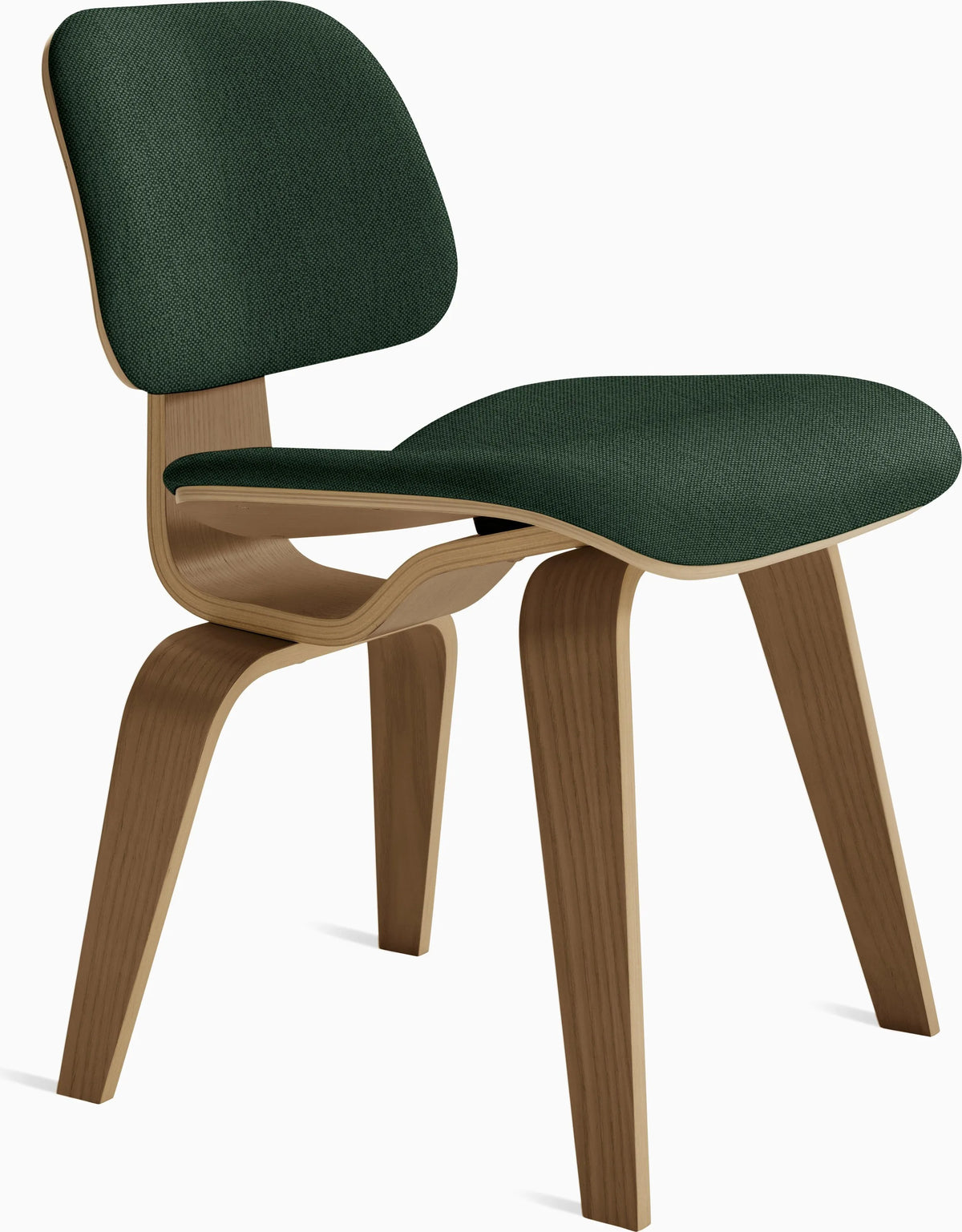 Eames Molded Plywood Dining Chair Wood Base (DCW), Upholstered