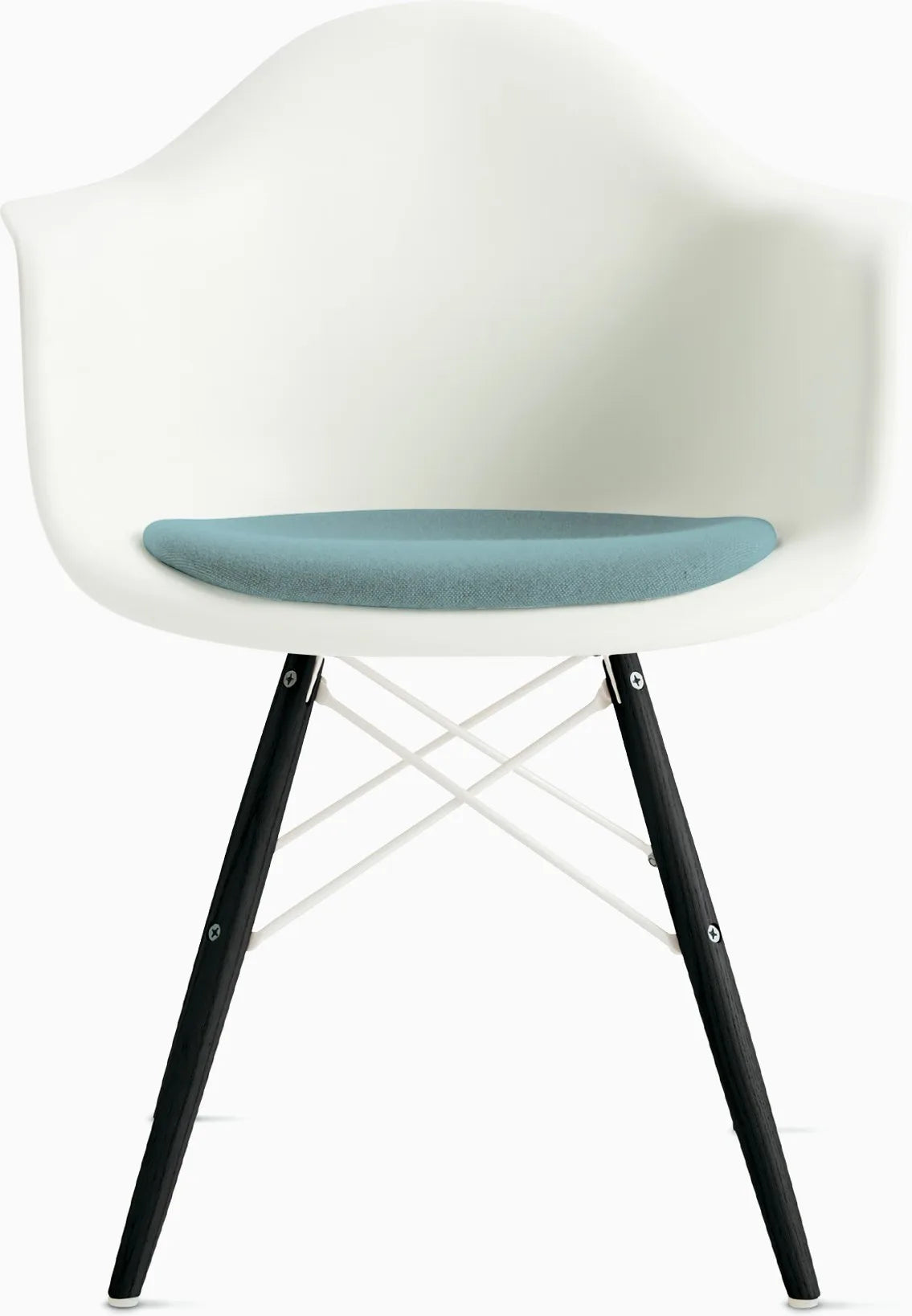 Eames Molded Plastic Armchair with Seat Pad