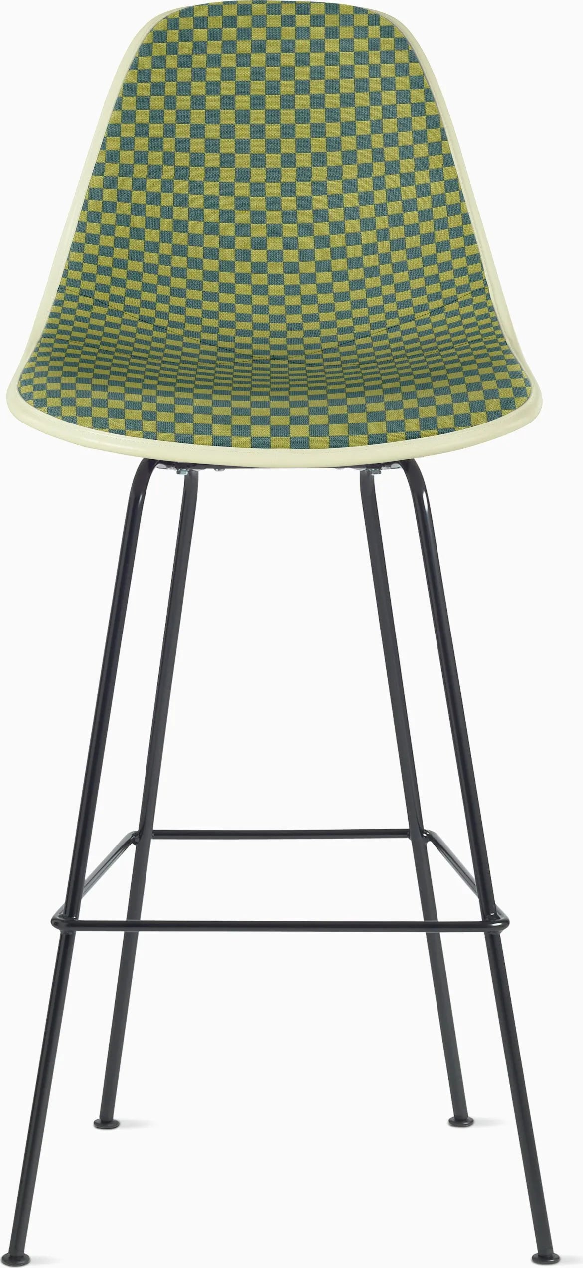 Eames Upholstered Molded Fiberglass Stool