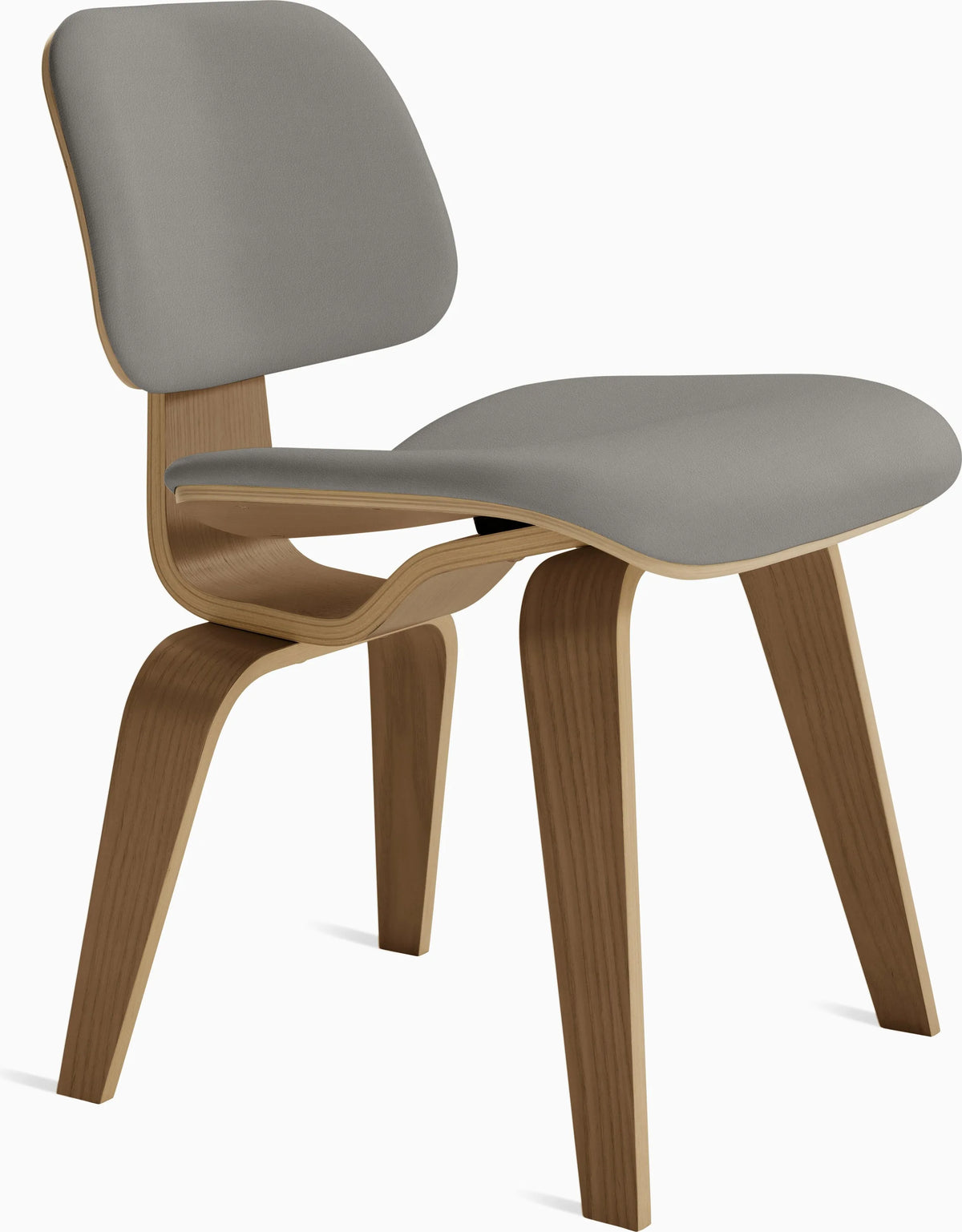 Eames Molded Plywood Dining Chair Wood Base (DCW), Upholstered
