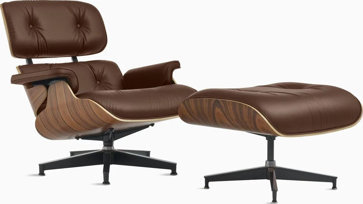 Eames Lounge Chair and Ottoman, Vegan Leather