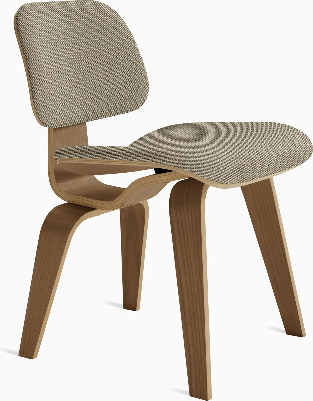 Eames Molded Plywood Dining Chair Wood Base (DCW), Upholstered