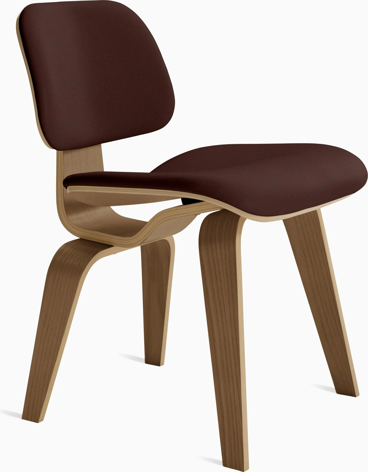 Eames Molded Plywood Dining Chair Wood Base (DCW), Upholstered