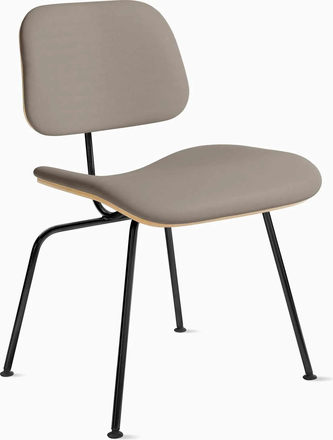 Eames Molded Plywood Dining Chair Metal Base (DCM), Upholstered