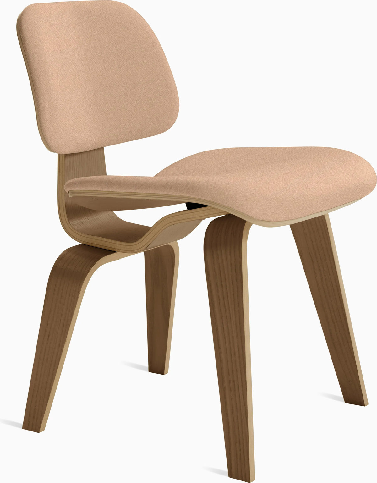 Eames Molded Plywood Dining Chair Wood Base (DCW), Upholstered