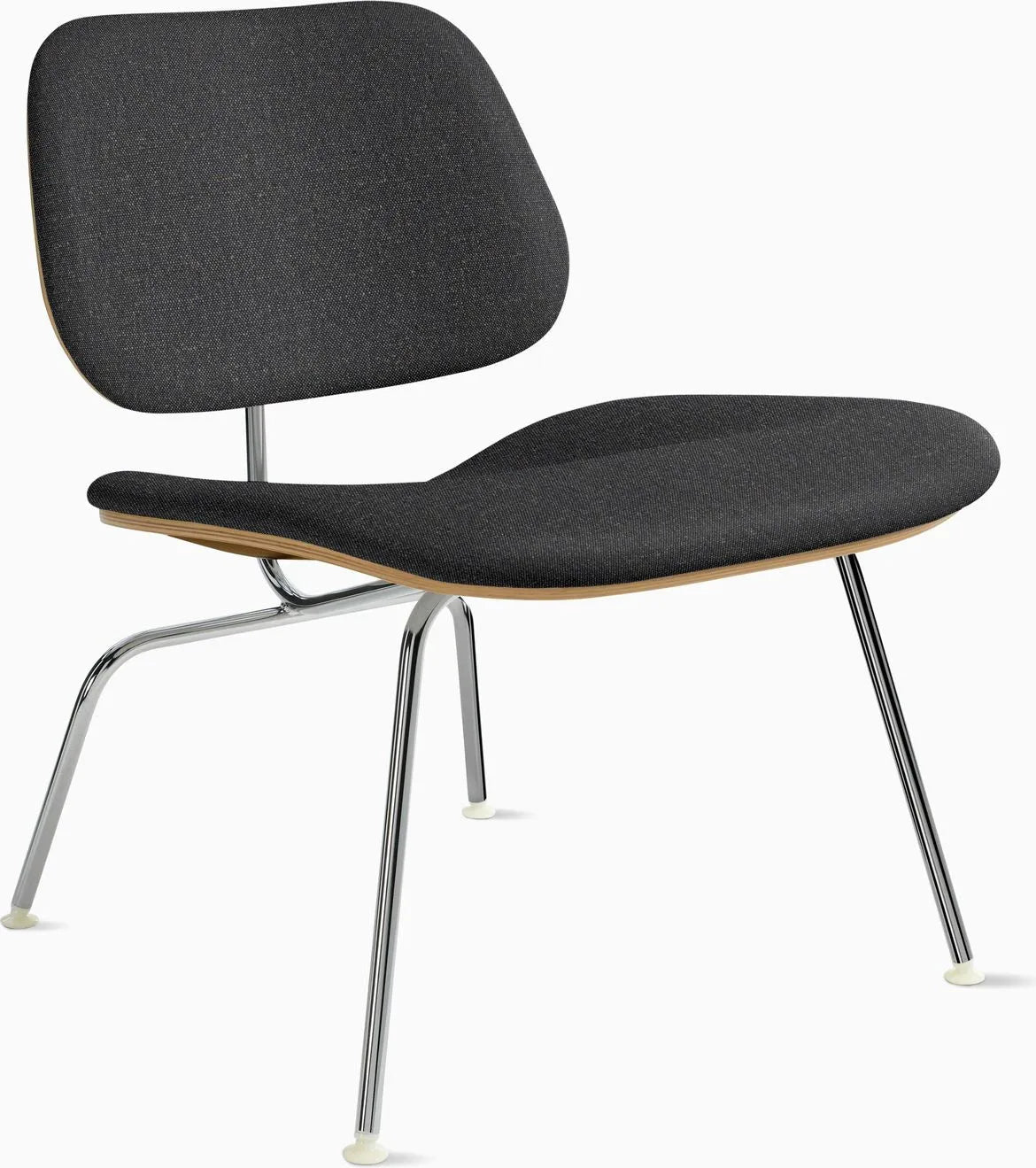 Eames Molded Plywood Lounge Chair Metal Base (LCM), Upholstered