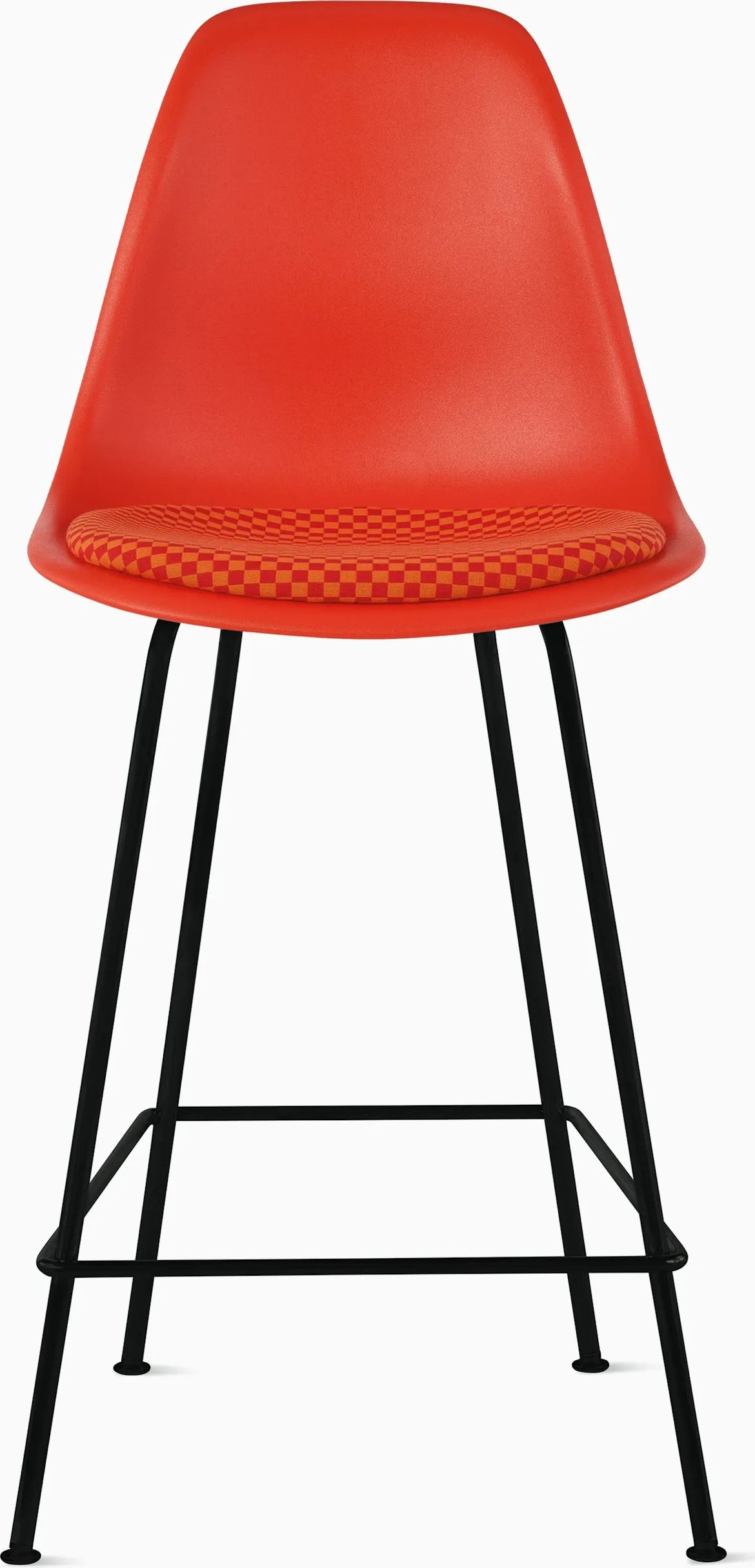 Eames Molded Plastic Stool with Seat Pad