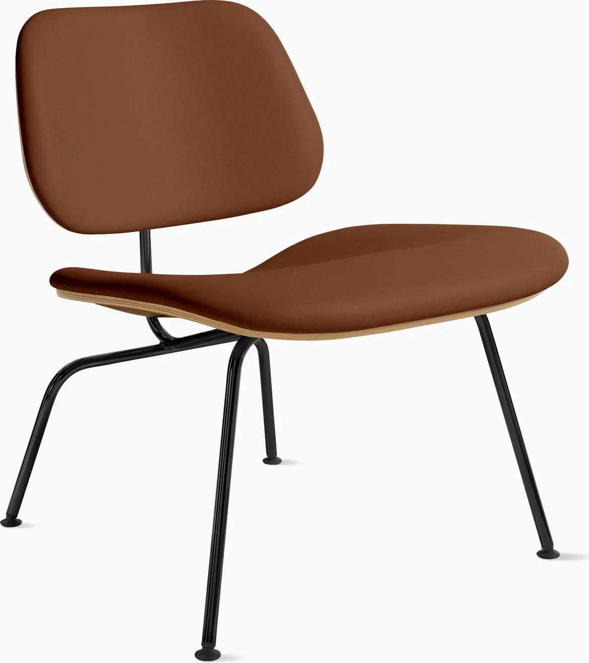 Eames Molded Plywood Lounge Chair Metal Base (LCM), Upholstered