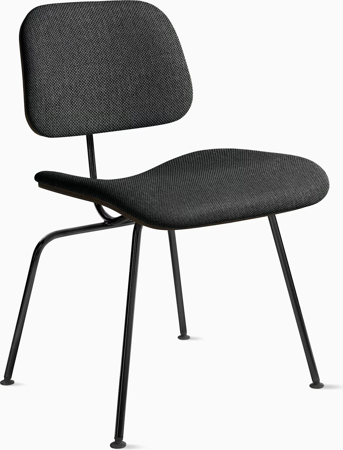 Eames Molded Plywood Dining Chair Metal Base (DCM), Upholstered