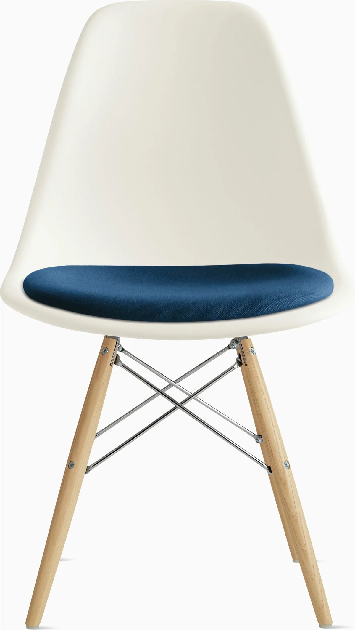 Eames Molded Plastic Side Chair with Seat Pad