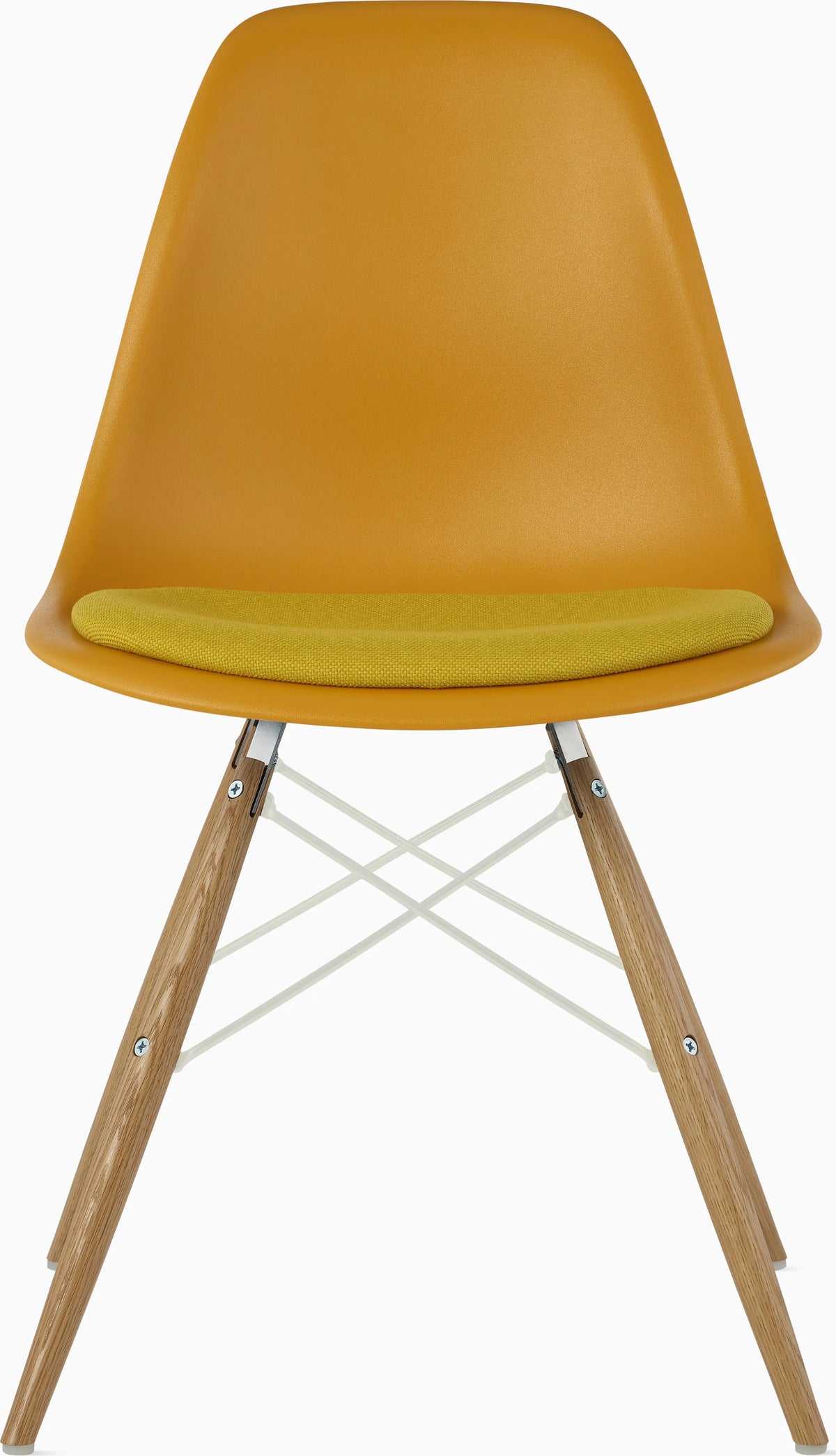 Eames Molded Plastic Side Chair with Seat Pad