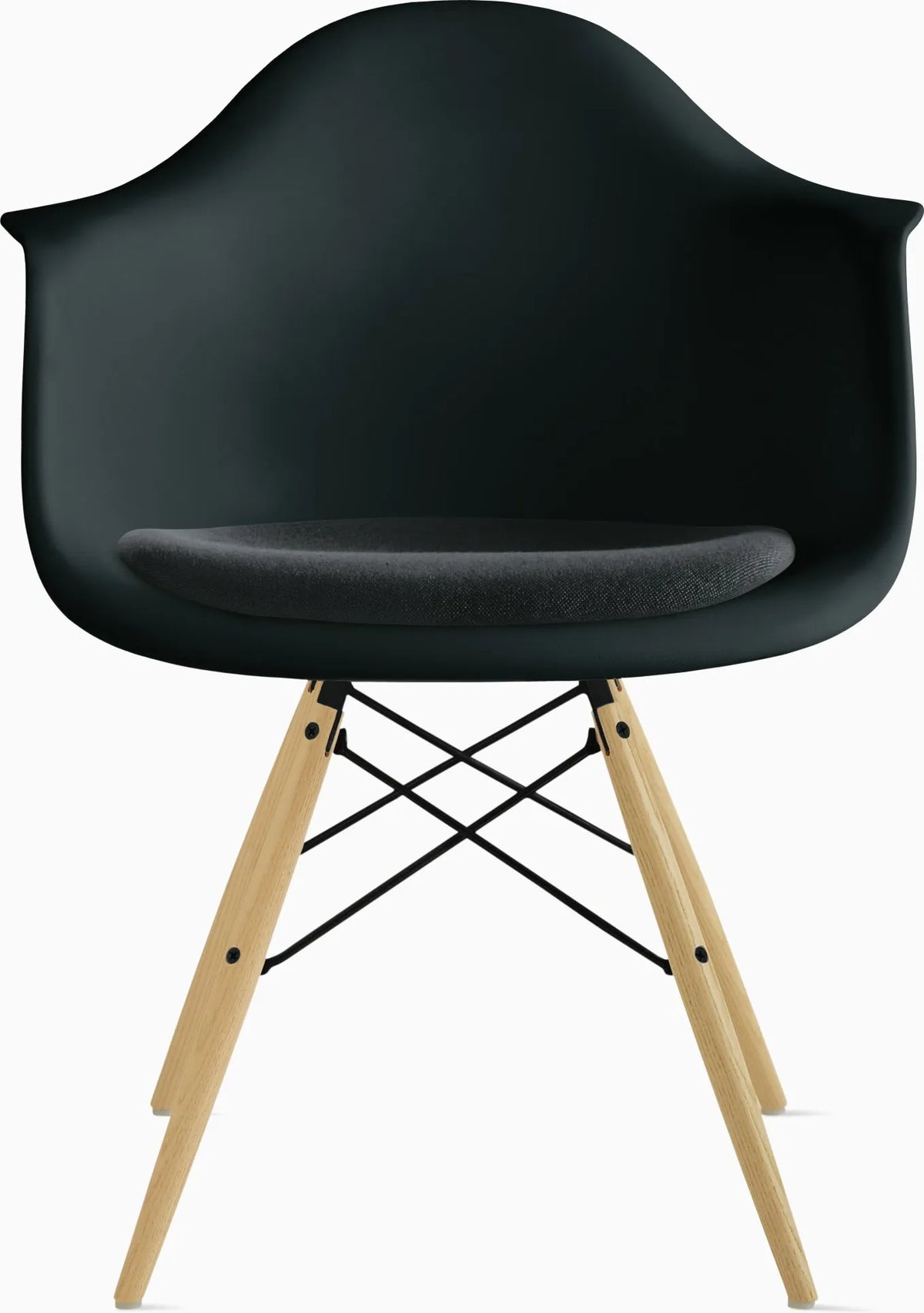 Eames Molded Plastic Armchair with Seat Pad