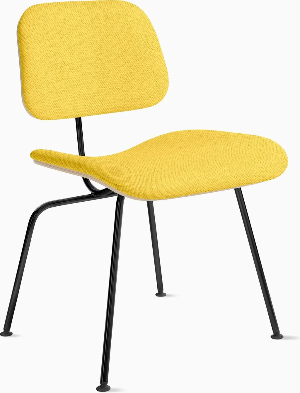 Eames Molded Plywood Dining Chair Metal Base (DCM), Upholstered