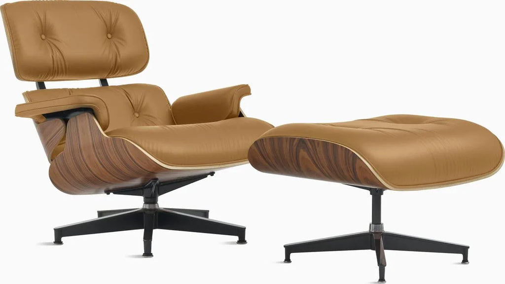 Eames Lounge Chair and Ottoman, Vegan Leather