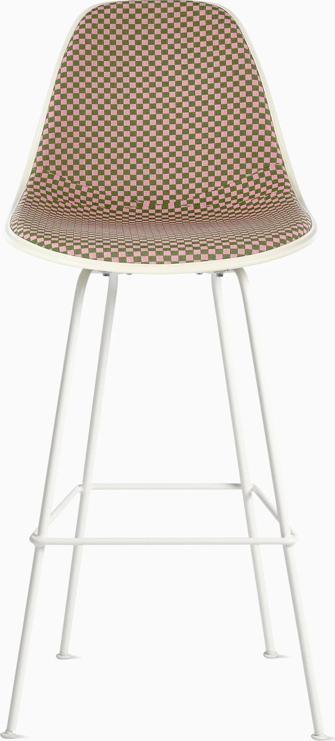 Eames Upholstered Molded Fiberglass Stool