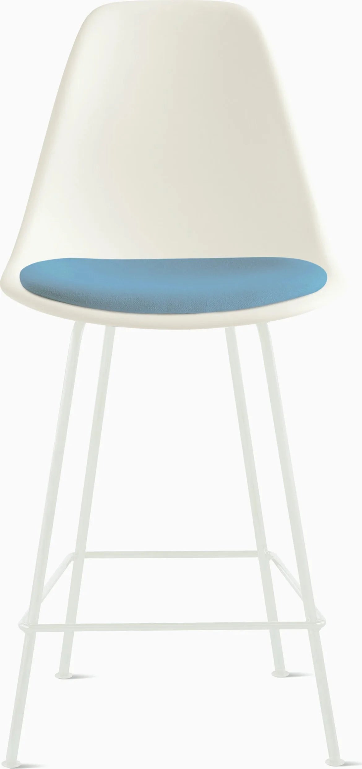 Eames Molded Plastic Stool with Seat Pad
