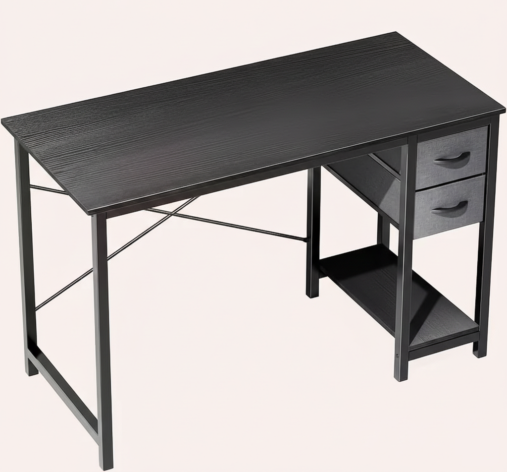 Compact Computer Desk with Storage Drawers