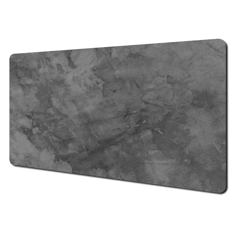 Gray XXL Gaming Mouse Pad – Extended Non-Slip Desk Mat with Overlocked Edges for Keyboard & Computer Setup