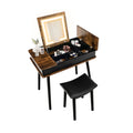 Vanity Table Set with Lighted Mirror & Stool