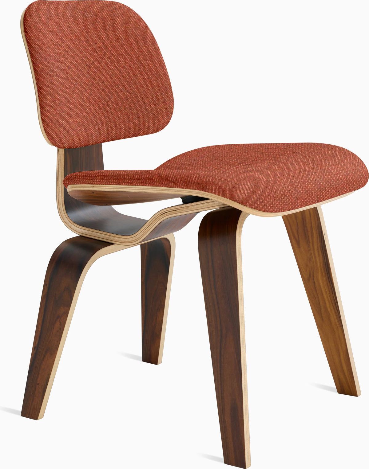 Eames Molded Plywood Dining Chair Wood Base (DCW), Upholstered