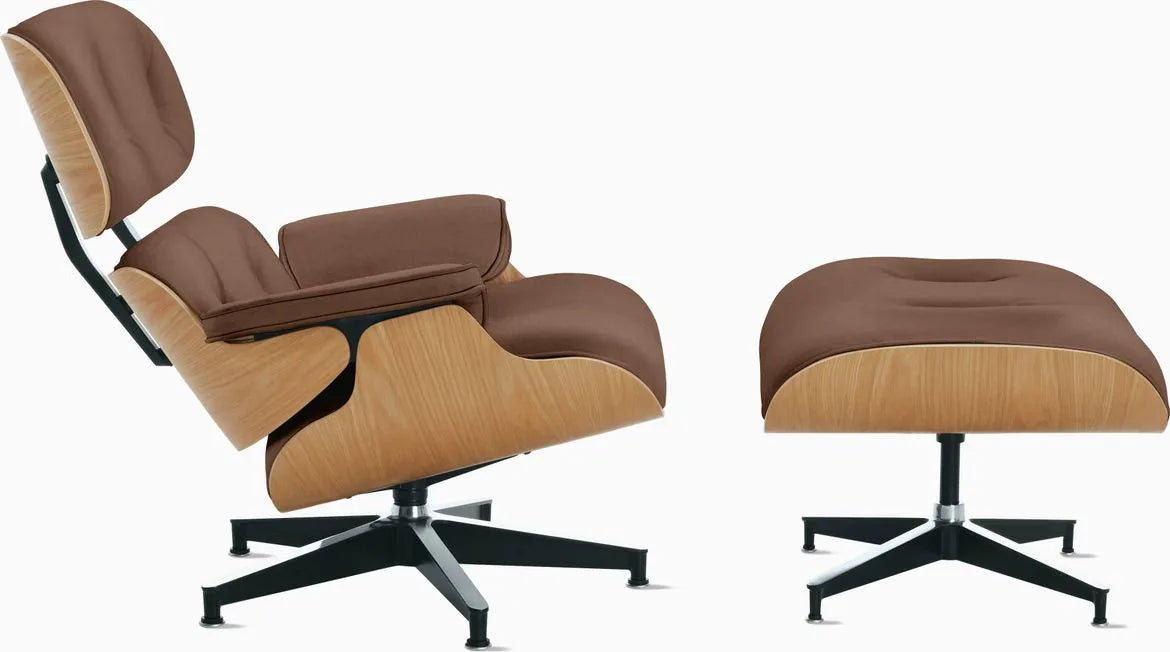 Eames Lounge Chair and Ottoman, Vegan Leather