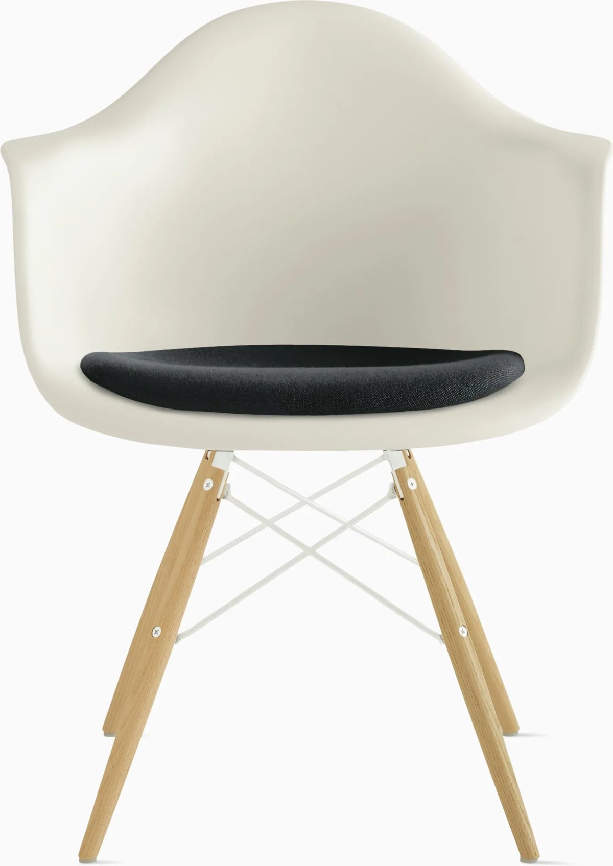 Eames Molded Plastic Armchair with Seat Pad